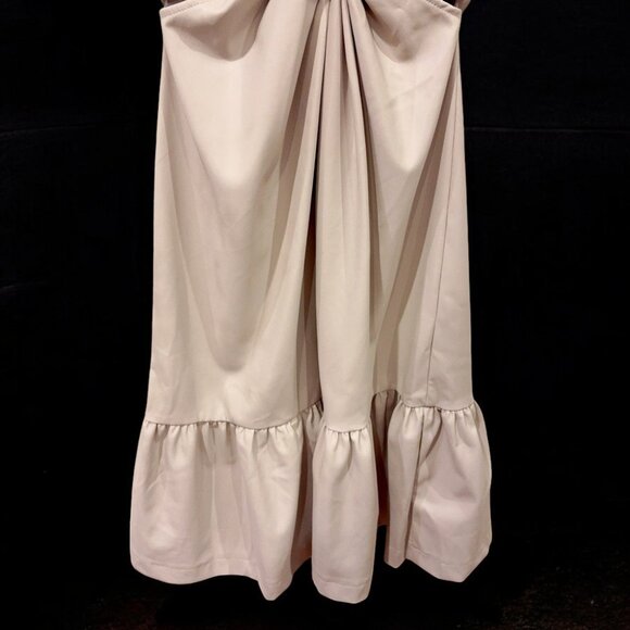 NWT En Saison Lana PU Cut Out Midi Dress in Ecru - Picture 5 of 7